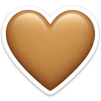 Tan heart sticker