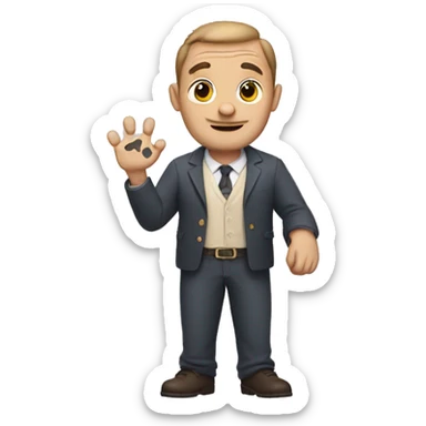 a man with a rat face and paw hands sticker