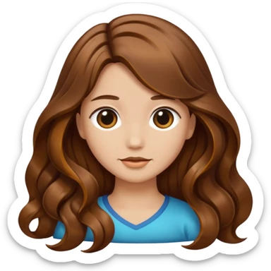 a strand of brown hair sticker