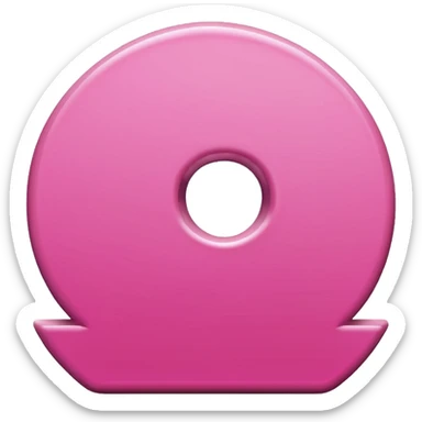 pink p logo sticker