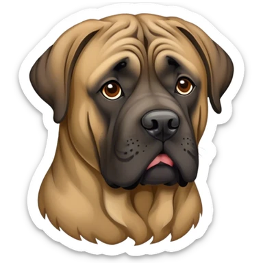 brindle english mastiff sticker