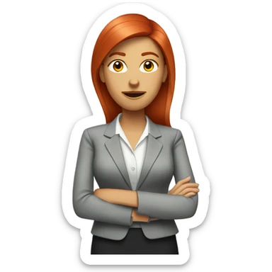 A red-haired, annoying businesswoman sticker