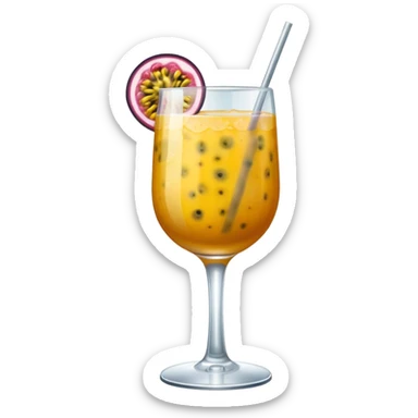 Passionfruit cocktail, no straw sticker