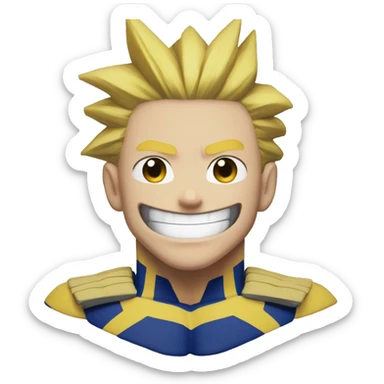All might from my hero academia smiling  sticker