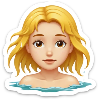 Girl in sea sticker