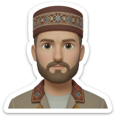 Человек в папахе sticker