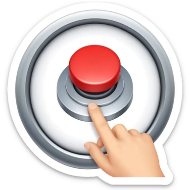 red button pressed sticker