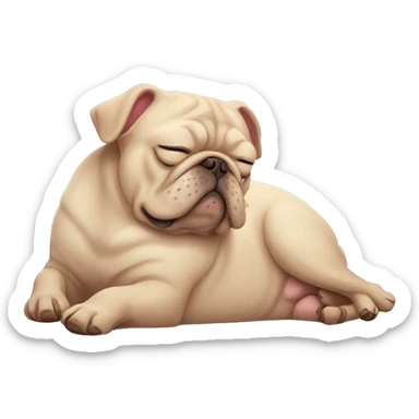 Bouledogue qui dort  sticker