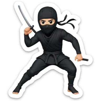 ninja posing sticker