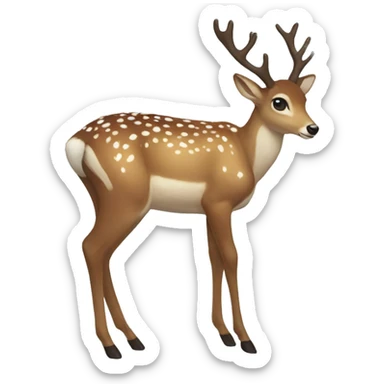 aesthetic christmas deer sticker