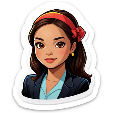 Business Filipino girl sticker