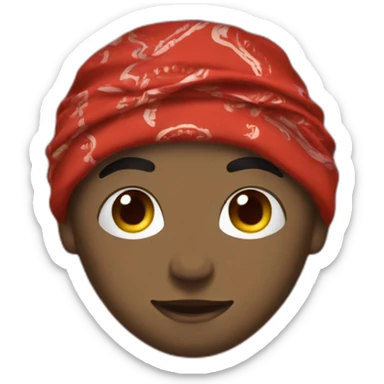 red bandana afroamerican sticker