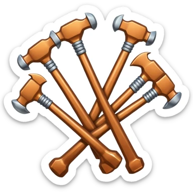 Staff logo marteau équipe sticker