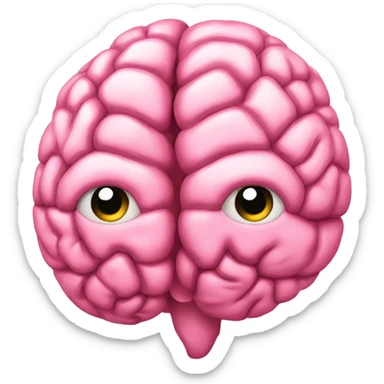 A light pink brain a book sticker