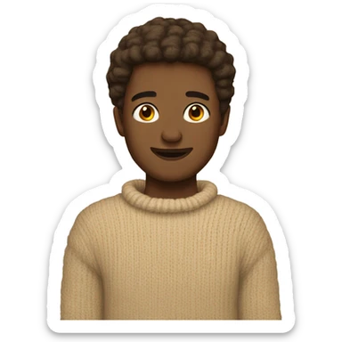 Cozy beige sweater sticker