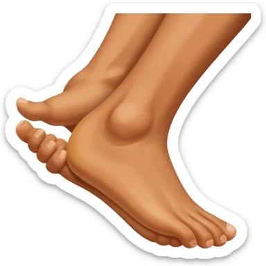 a hand is grabbing a foot sticker