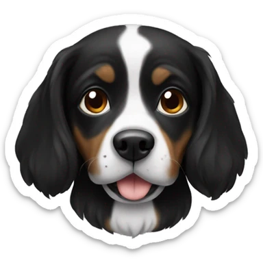 Dog black Love sticker