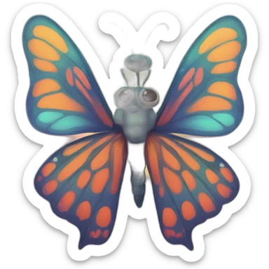 Trippy buterfly sticker