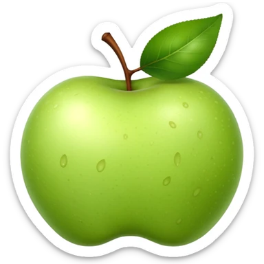 korean pear shaped like an apple sticker