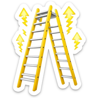 Prompt 1: "You’ve climbed the corporate ladder…"
Graphic: 🪜 Ladder icon (white) glowing upward steps in yellow.
Animation: Ladder rungs light up one by one.
Background: Transparent.
 sticker