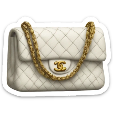 Tweed white chanel bag  sticker