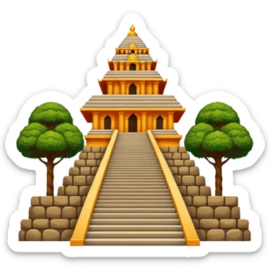 Ayyappa temple with 18 steps sticker