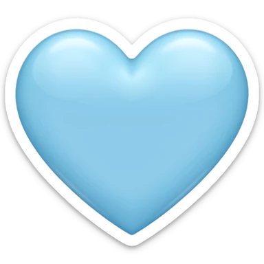 Light blu heart sticker