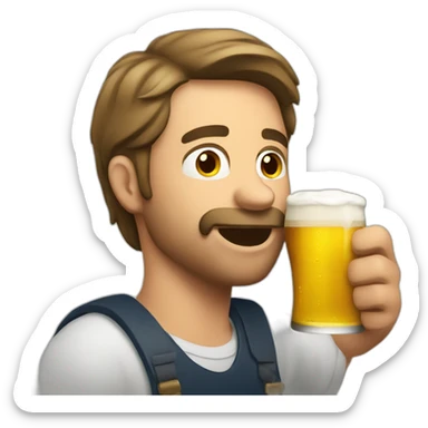 man-drinking-beer sticker