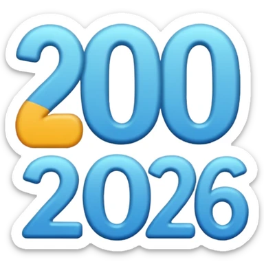 "  2026 " text   sticker