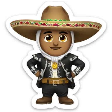Charro echando colas  sticker