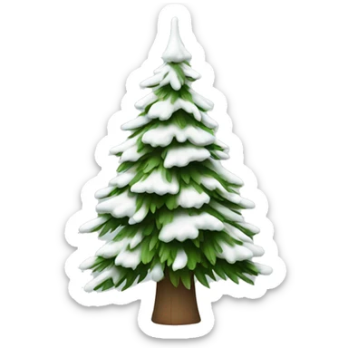 actual white fir christmas tree isolated.  sticker