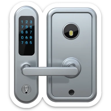 Electronic Door Lock System with card insert only screen no key hole sticker
