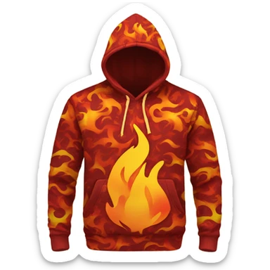 Fire hoodie sticker