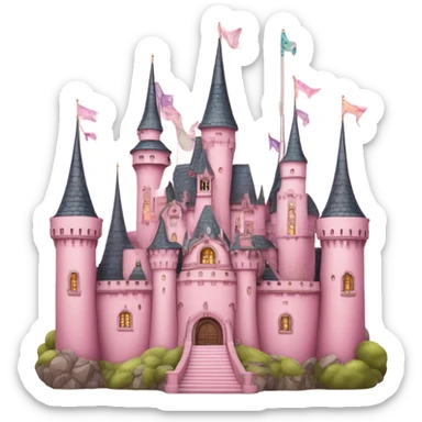 Pink Disney castle sticker