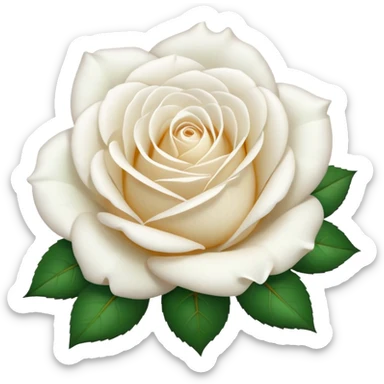 white rose, without green leaves, just flower sticker