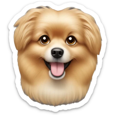 Pomeranian poodle mix  sticker