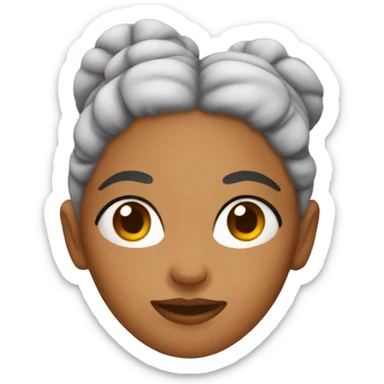 woman wit bun sticker