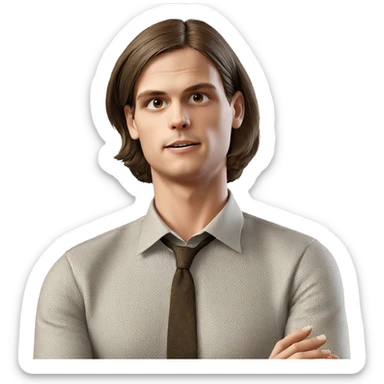 girl in white shirt sticker