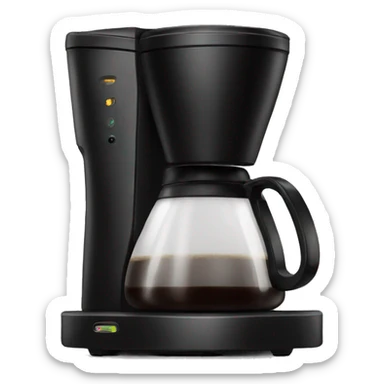 Black coffee maker sticker