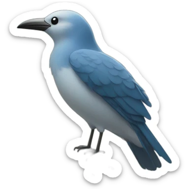 Bird ocean landscape sticker