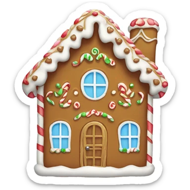 Cute gingerbread house  sticker