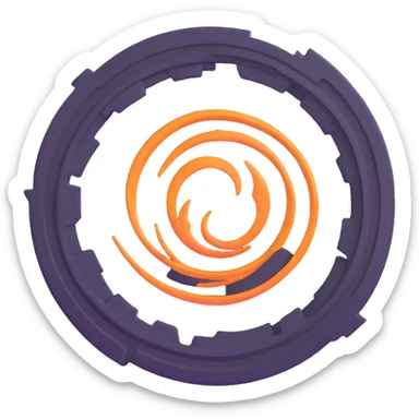 $PORTAL coin with a swirling portal effect in the center, vibrant colors sticker