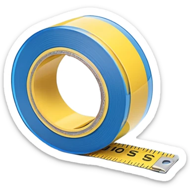  rolled out measure tape smaller, his line is short but rolled out different color sticker