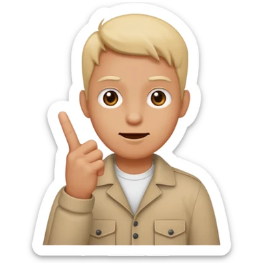 Mischievous with 2 middle fingers sticker