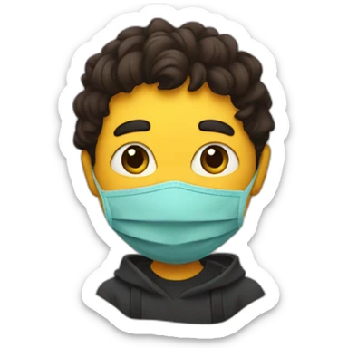 Boywithuke with his mask sticker