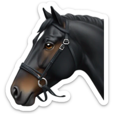 Black horse sticker