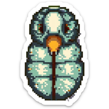 MRI parasitic embryo, digital, fetal small shape, eerie, horror, pupa, crystalis, in-utero, sea-life, siphonophore, polyp, Cnidaria sticker