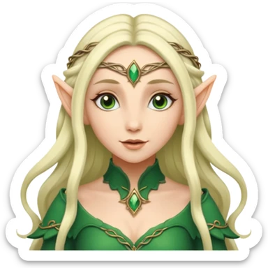 female elf elegant fantasy sticker