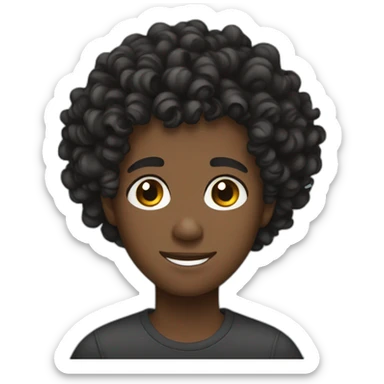 Beautiful black male teenager with curls sticker