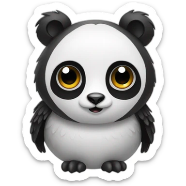 Panda owl sticker